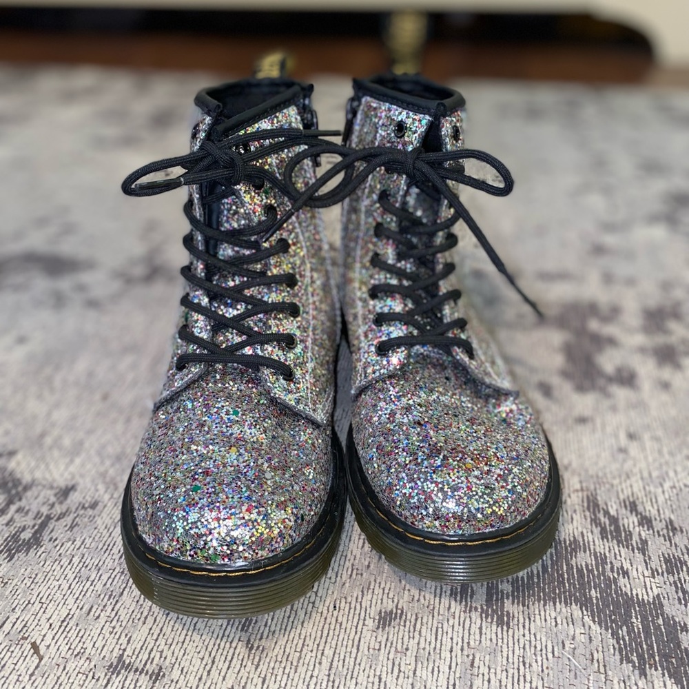 Dr. Martens Chunky Glitter J Boots Size 4